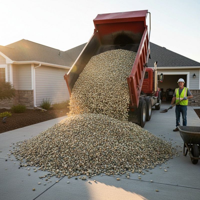 Pea Gravel Delivery detail