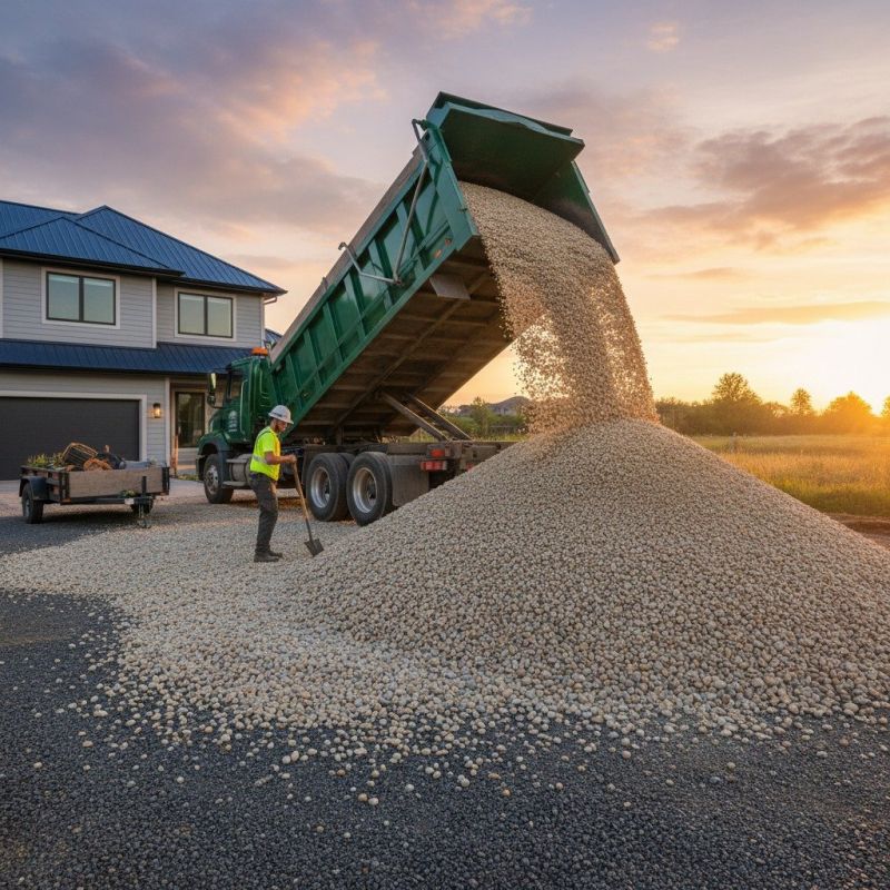 Pea Gravel Delivery detail