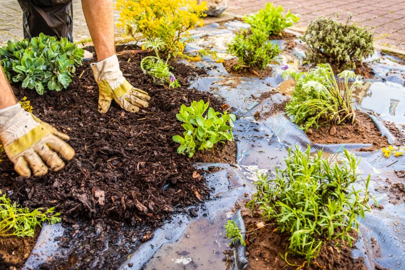 Shredded Mulch Installation