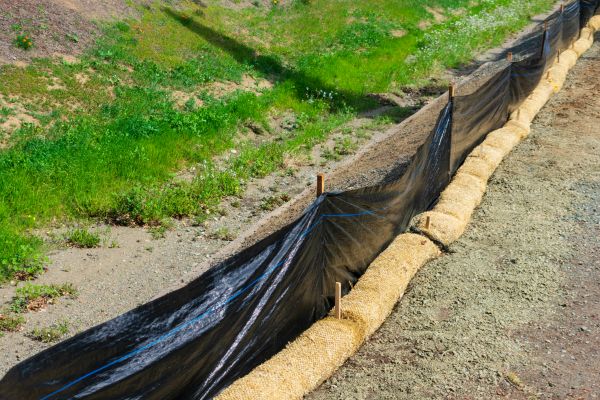 Straw Wattle Installation in Draper